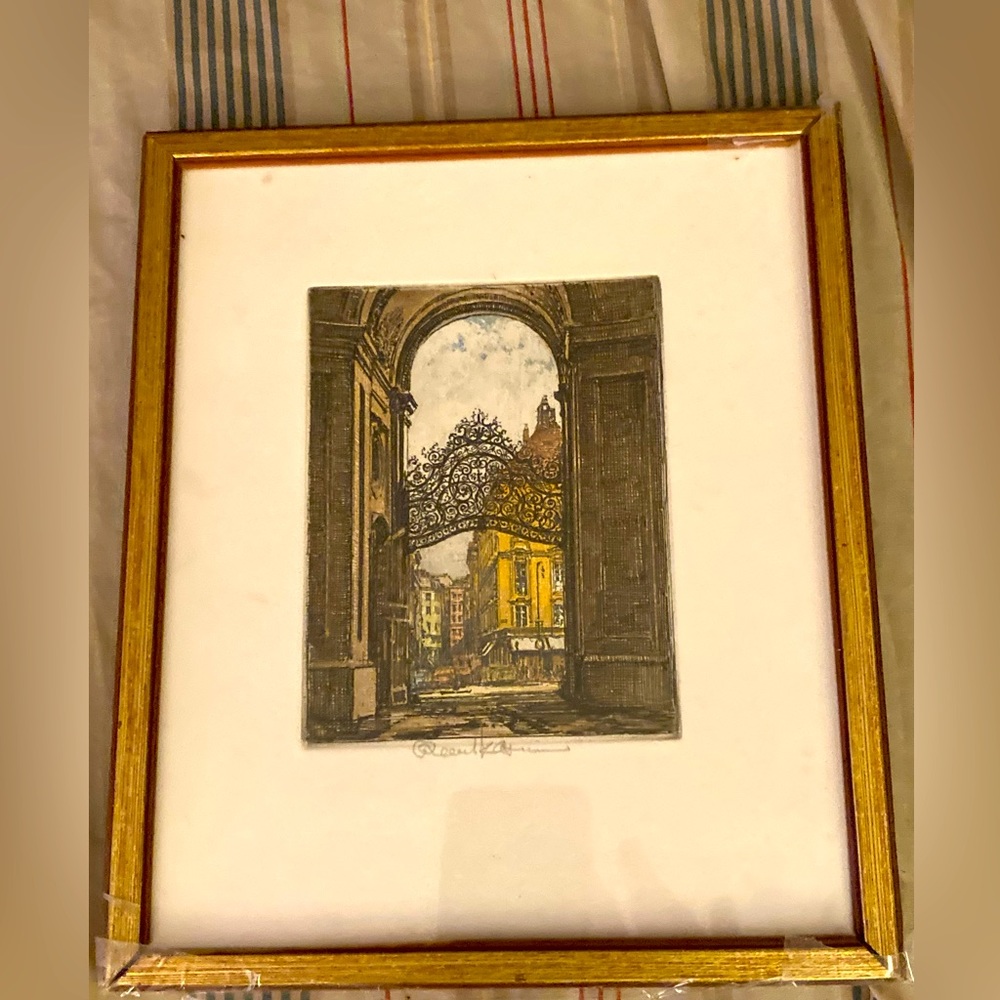 Robert Kasimir Etching Belvedere Gate❤️🌹